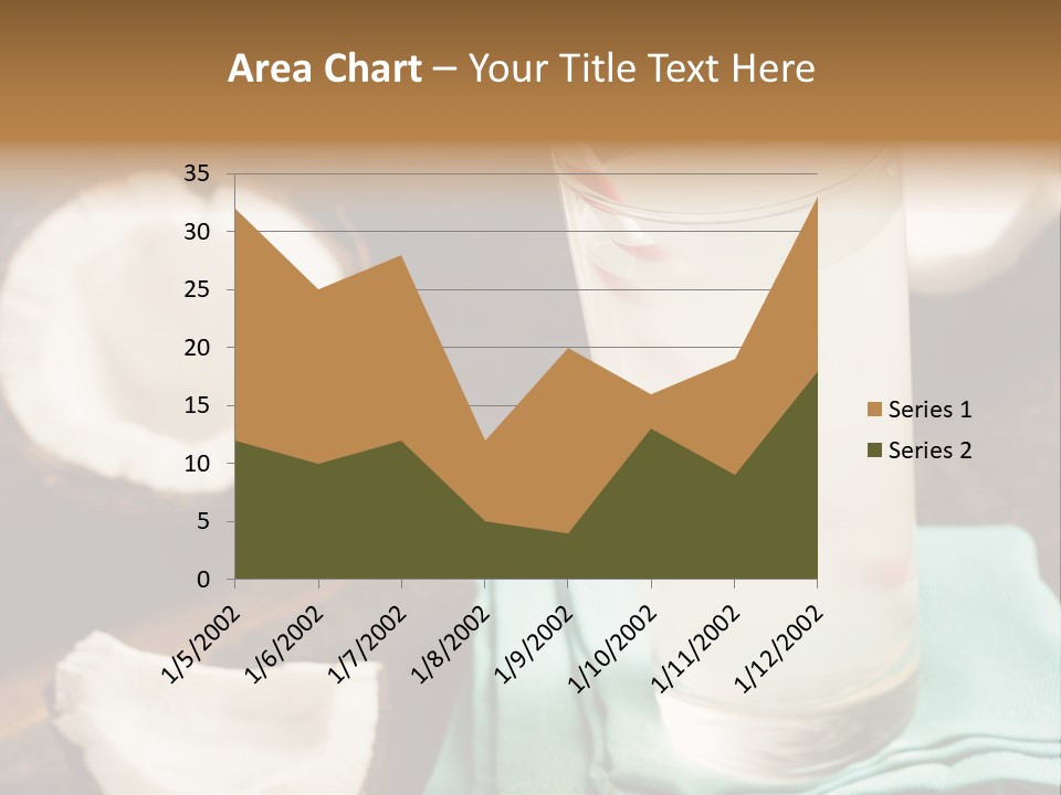 A Glass Of Milk With A Straw On A Table PowerPoint Template