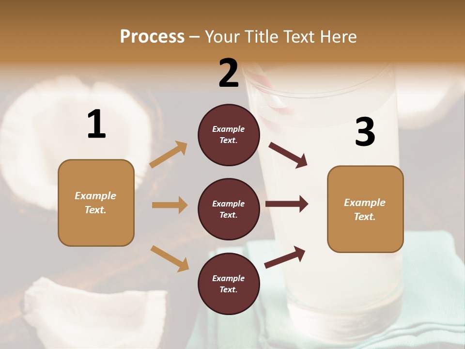 A Glass Of Milk With A Straw On A Table PowerPoint Template