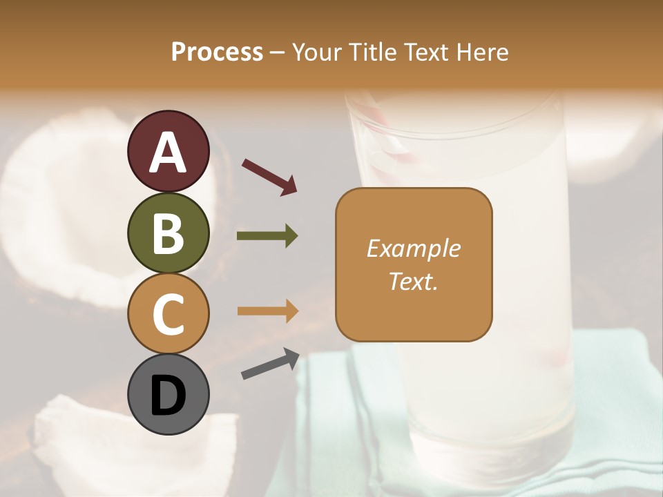 A Glass Of Milk With A Straw On A Table PowerPoint Template