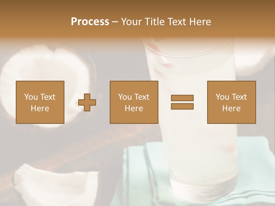 A Glass Of Milk With A Straw On A Table PowerPoint Template