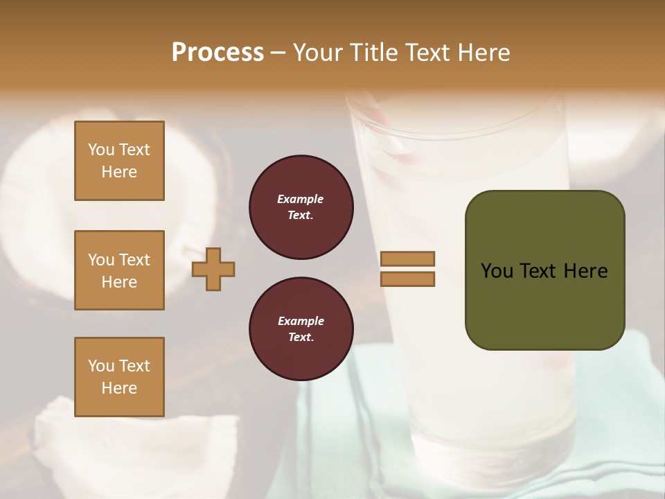 A Glass Of Milk With A Straw On A Table PowerPoint Template