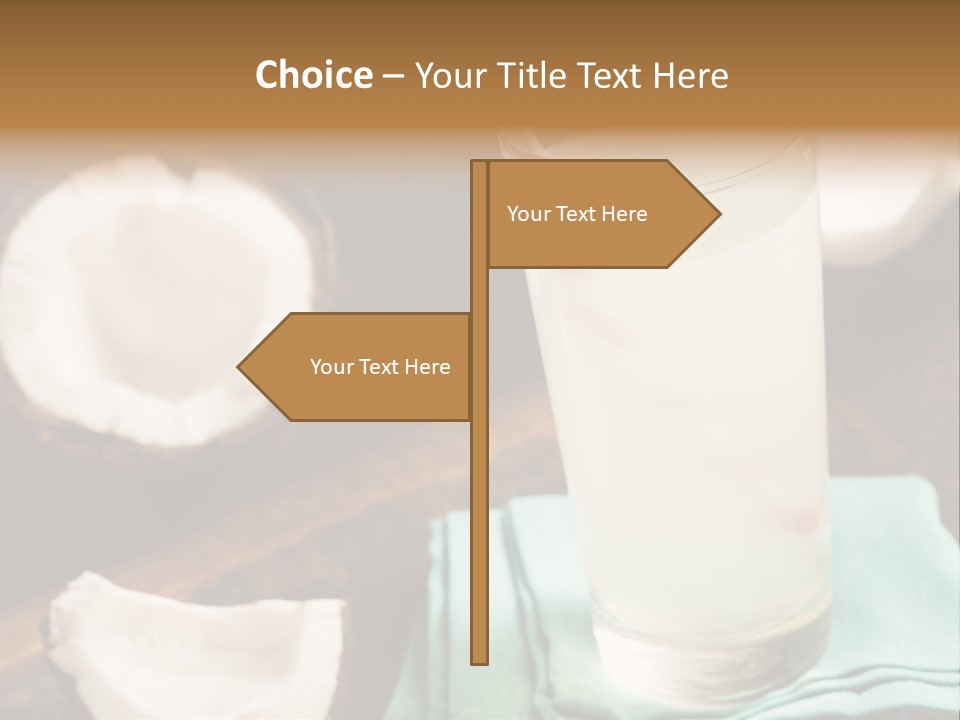 A Glass Of Milk With A Straw On A Table PowerPoint Template