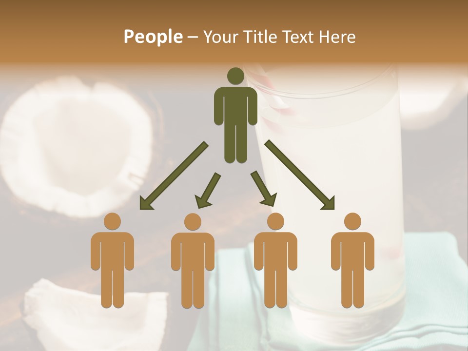 A Glass Of Milk With A Straw On A Table PowerPoint Template