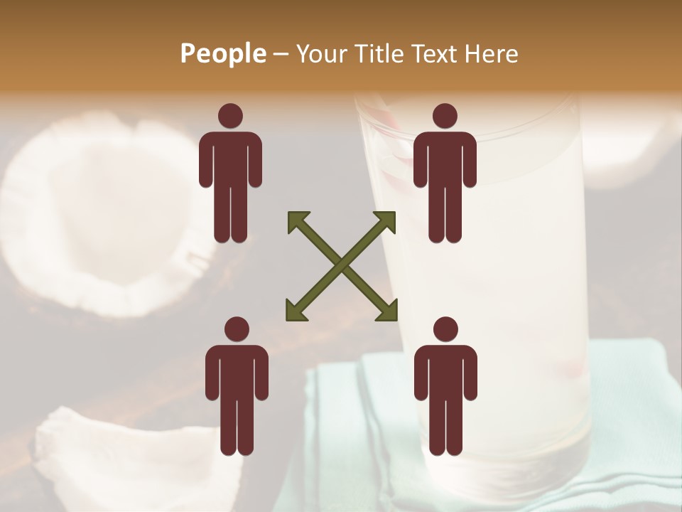 A Glass Of Milk With A Straw On A Table PowerPoint Template