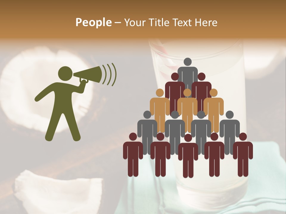 A Glass Of Milk With A Straw On A Table PowerPoint Template