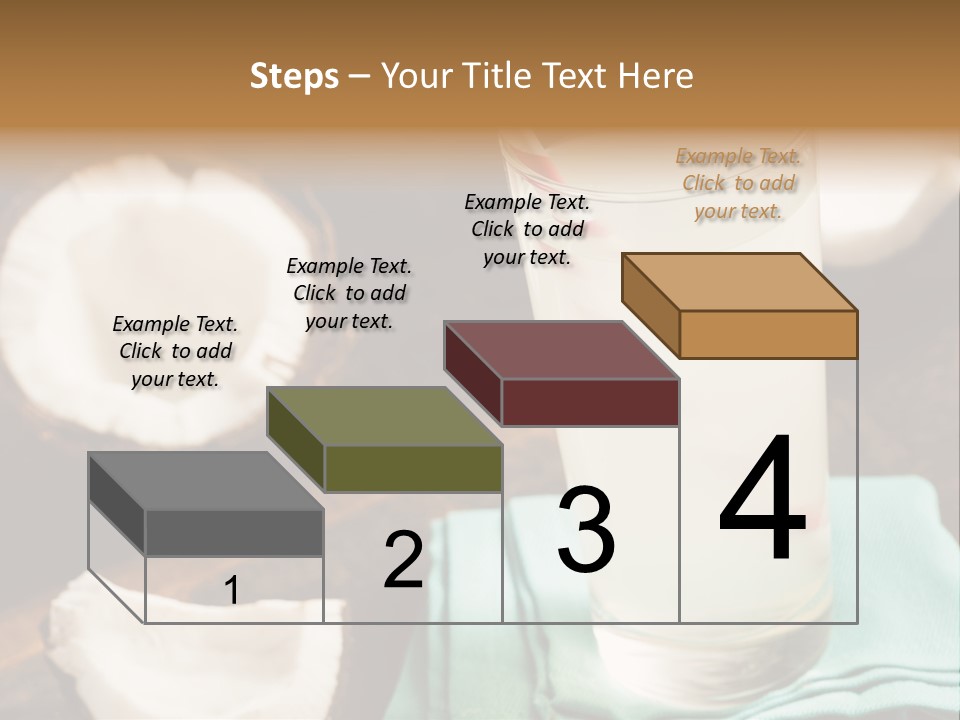 A Glass Of Milk With A Straw On A Table PowerPoint Template