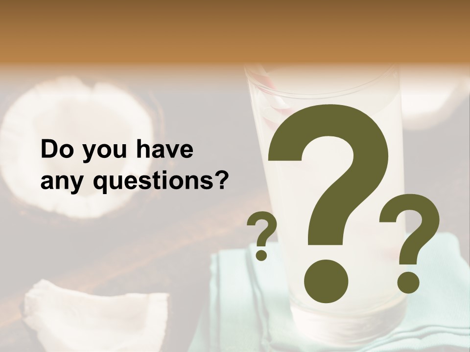 A Glass Of Milk With A Straw On A Table PowerPoint Template