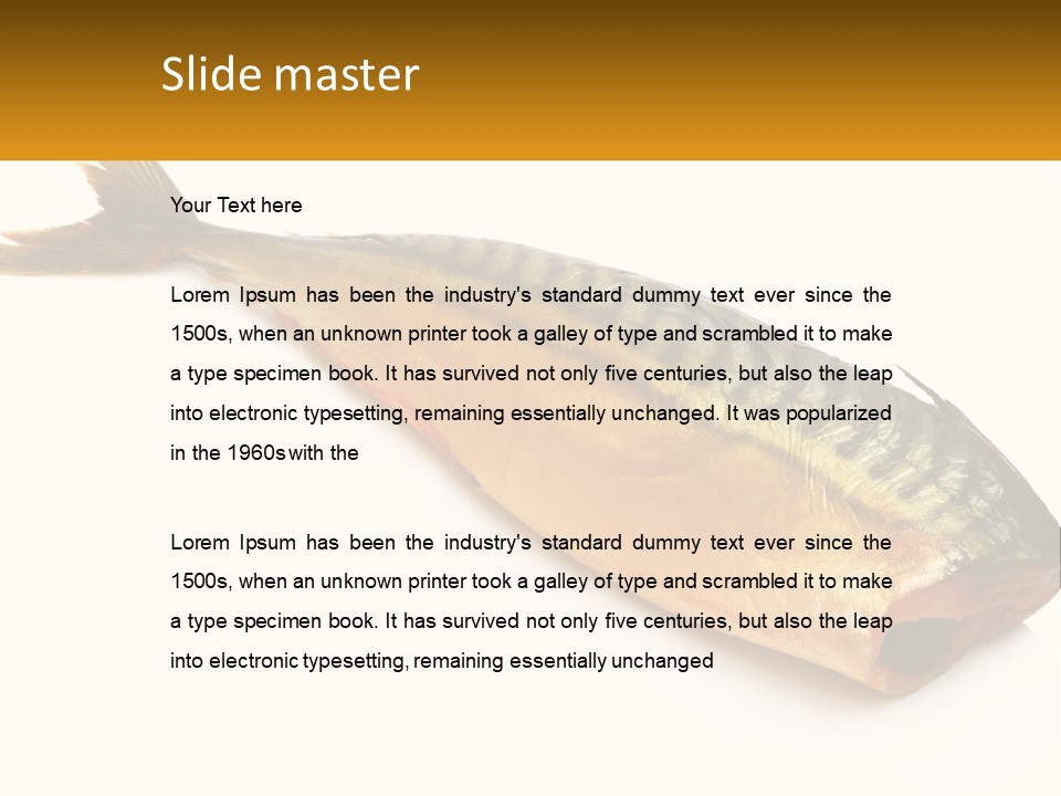 A Fish Is Shown On A White Background PowerPoint Template