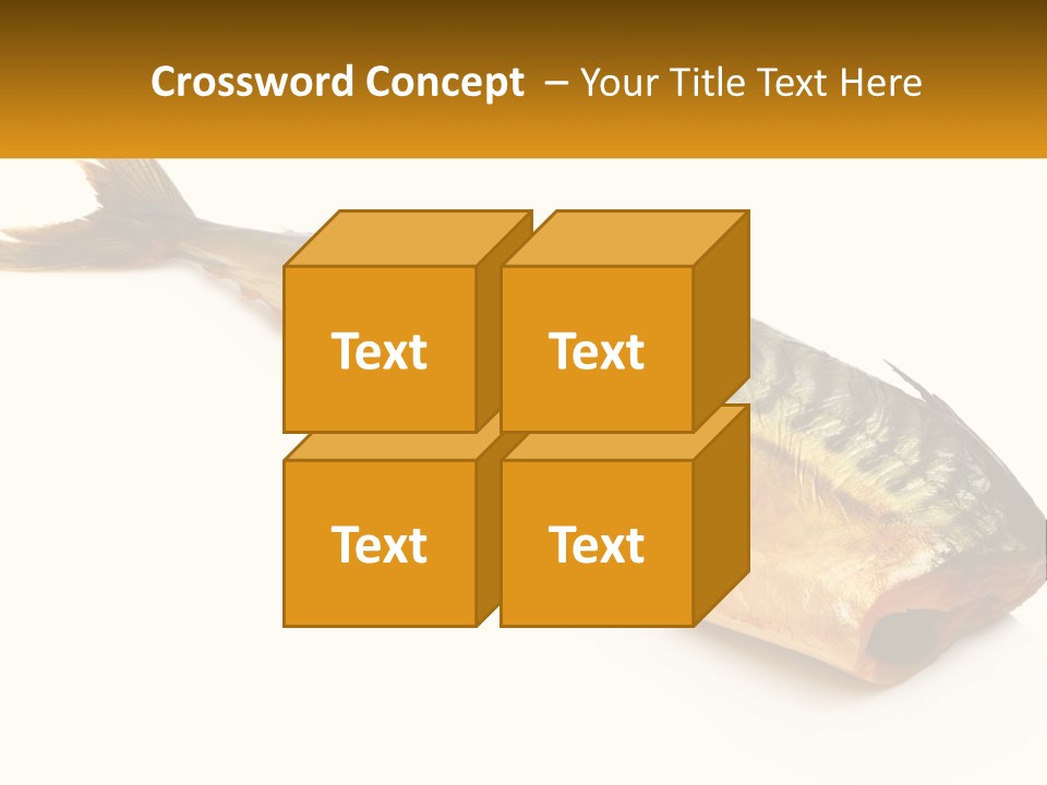 A Fish Is Shown On A White Background PowerPoint Template