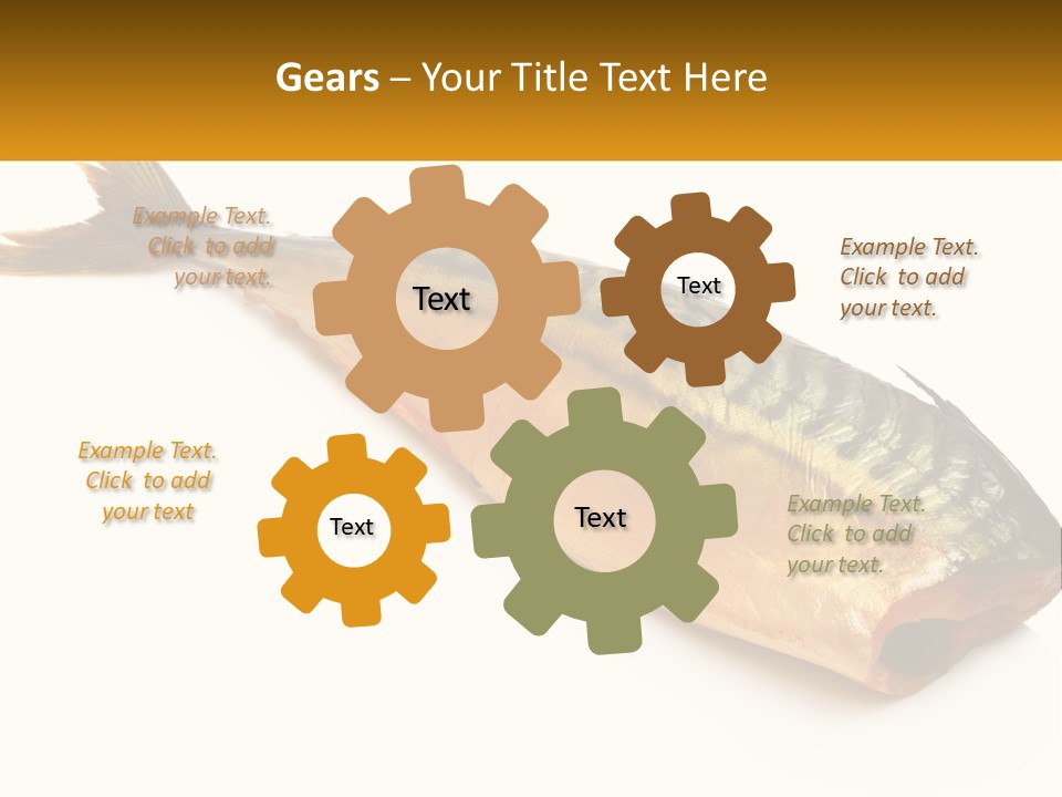 A Fish Is Shown On A White Background PowerPoint Template