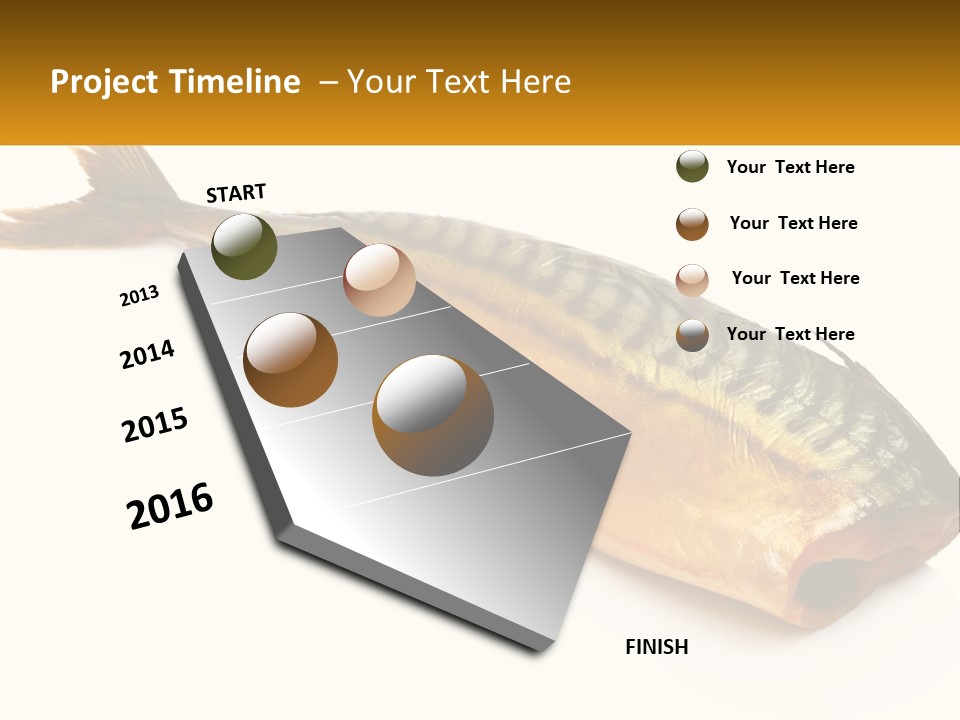 A Fish Is Shown On A White Background PowerPoint Template