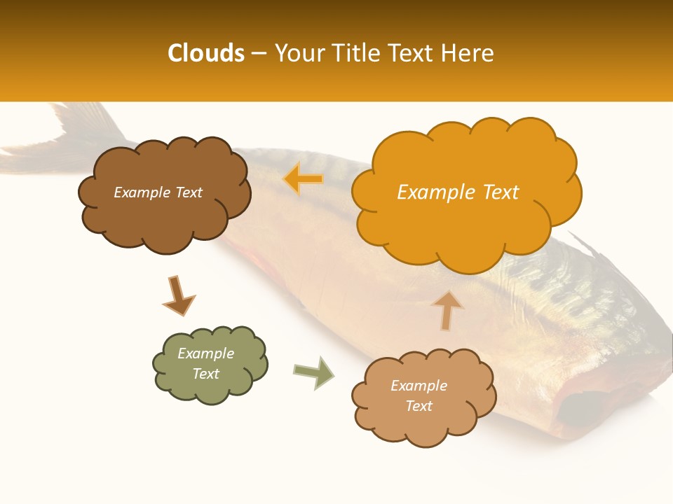 A Fish Is Shown On A White Background PowerPoint Template