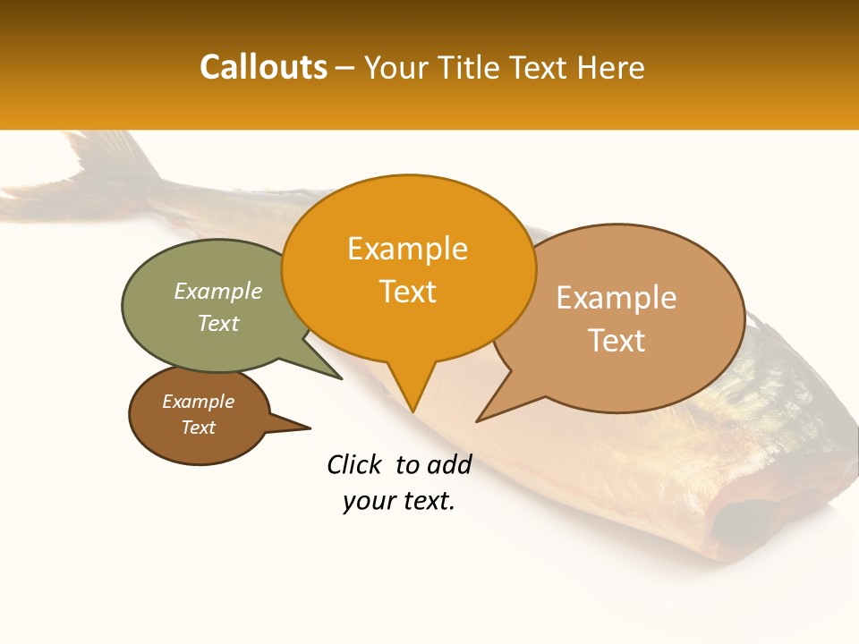 A Fish Is Shown On A White Background PowerPoint Template