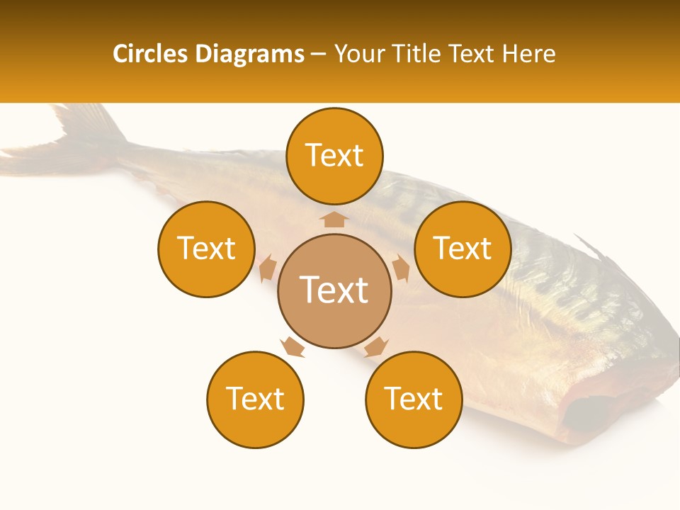 A Fish Is Shown On A White Background PowerPoint Template