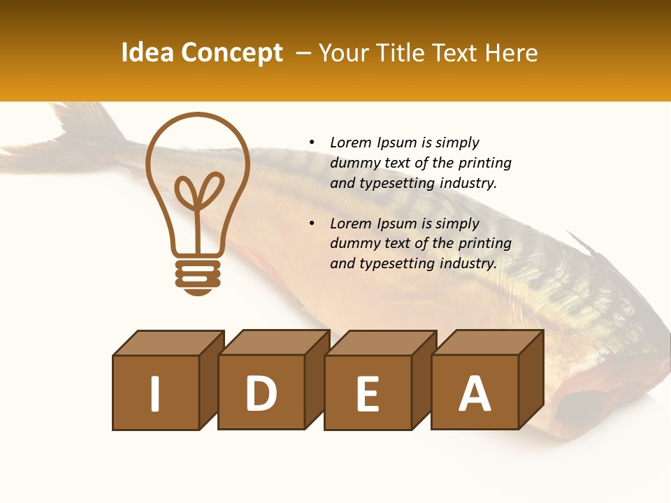 A Fish Is Shown On A White Background PowerPoint Template