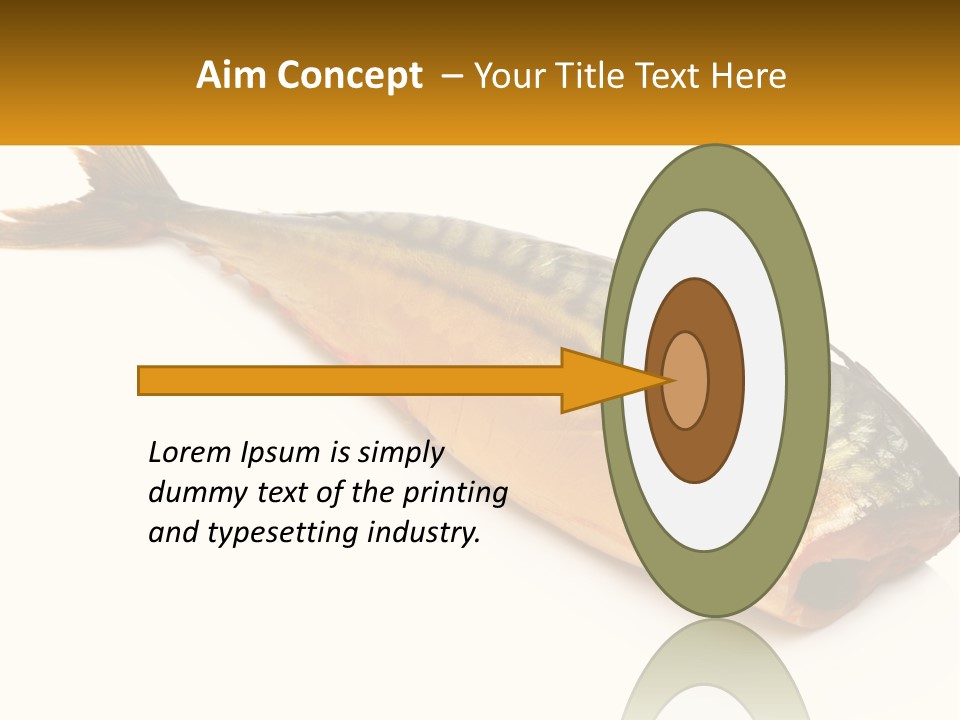 A Fish Is Shown On A White Background PowerPoint Template