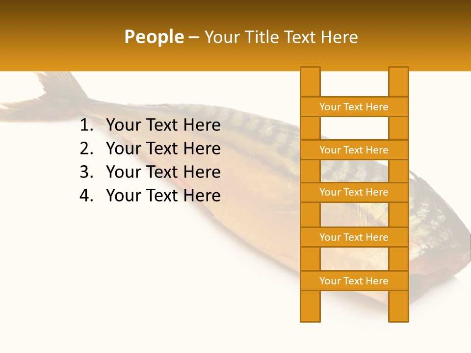 A Fish Is Shown On A White Background PowerPoint Template