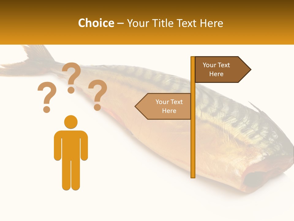 A Fish Is Shown On A White Background PowerPoint Template