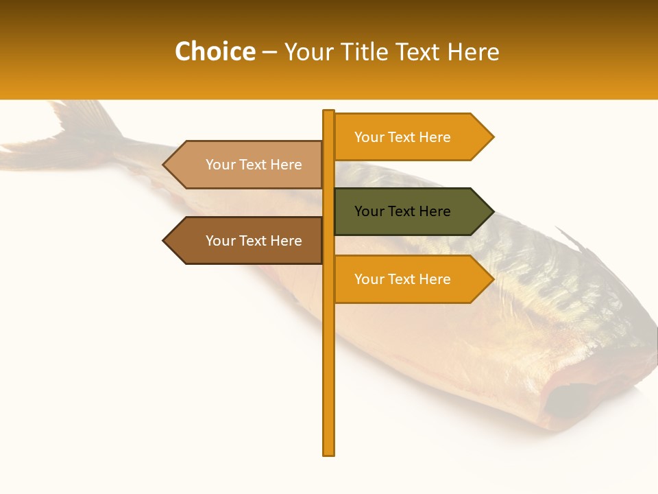 A Fish Is Shown On A White Background PowerPoint Template