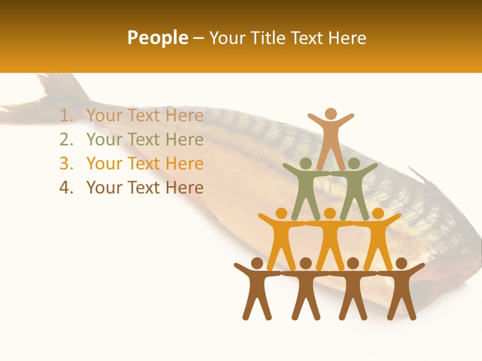 A Fish Is Shown On A White Background PowerPoint Template