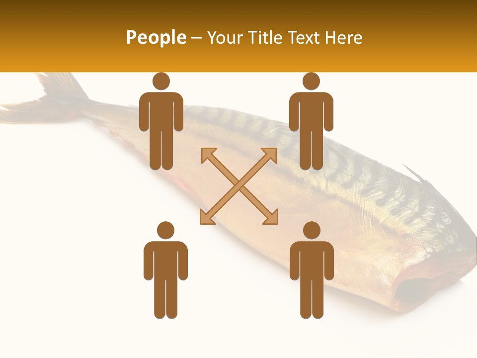 A Fish Is Shown On A White Background PowerPoint Template