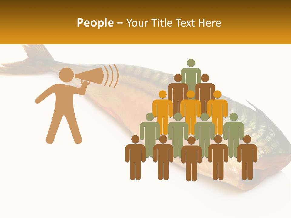 A Fish Is Shown On A White Background PowerPoint Template