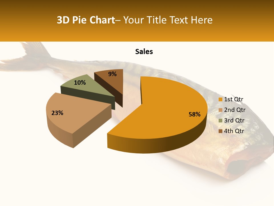 A Fish Is Shown On A White Background PowerPoint Template