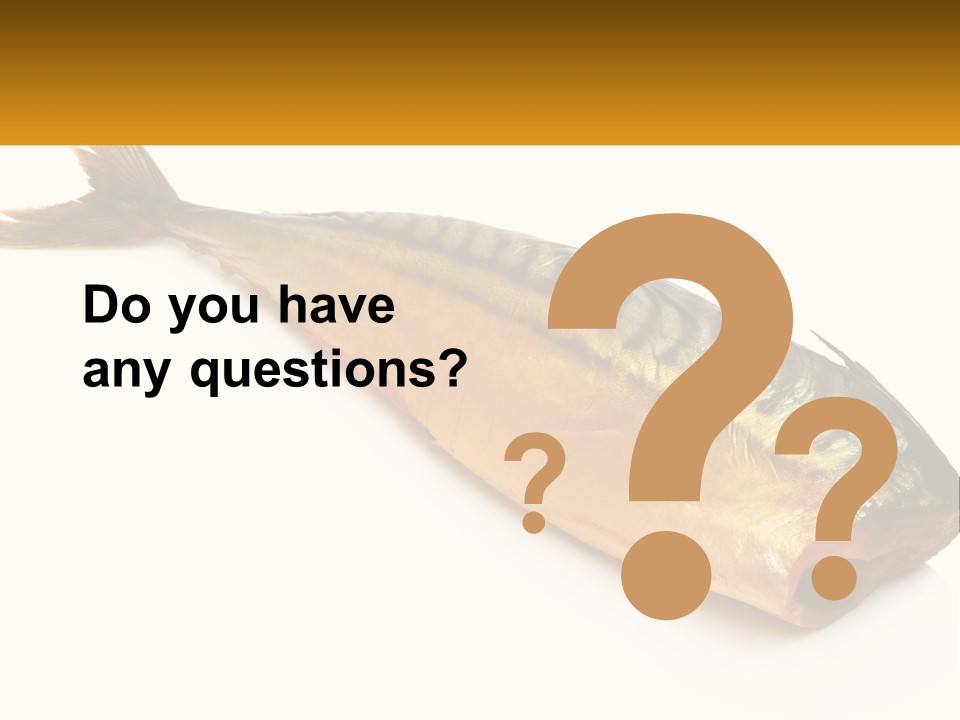 A Fish Is Shown On A White Background PowerPoint Template