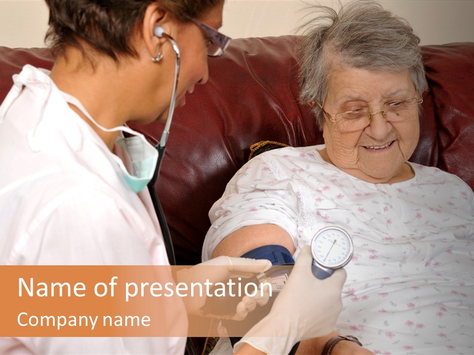 A Woman In A White Shirt Is Listening To A Patient PowerPoint Template