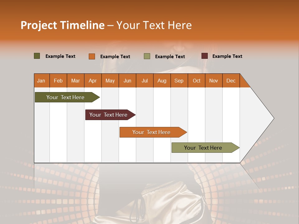 A Woman In A Black Dress Is Dancing PowerPoint Template