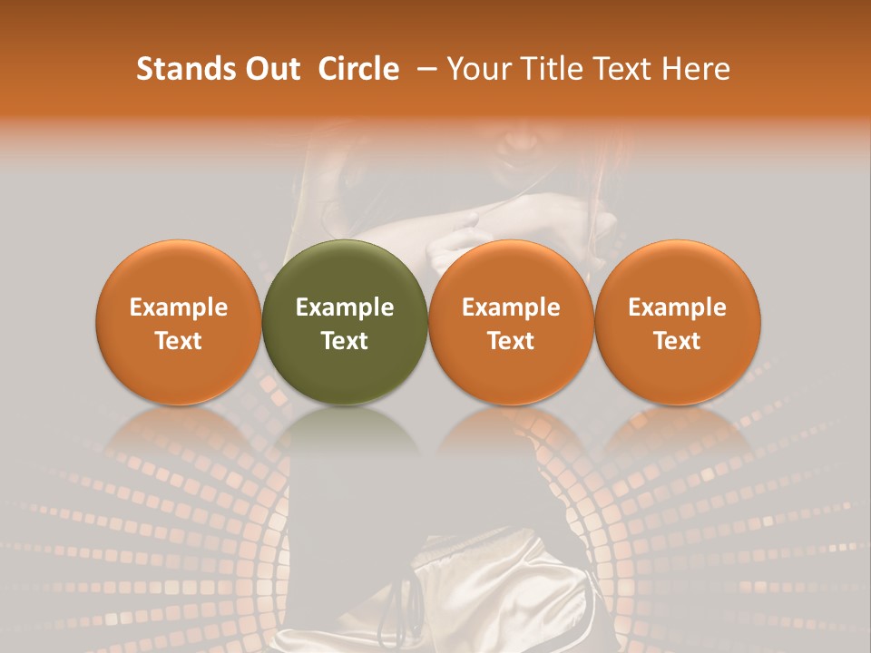 A Woman In A Black Dress Is Dancing PowerPoint Template