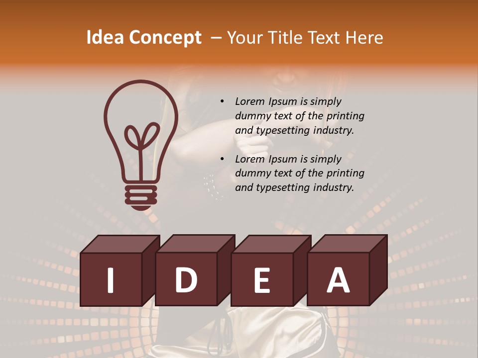 A Woman In A Black Dress Is Dancing PowerPoint Template