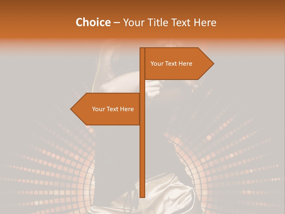 A Woman In A Black Dress Is Dancing PowerPoint Template