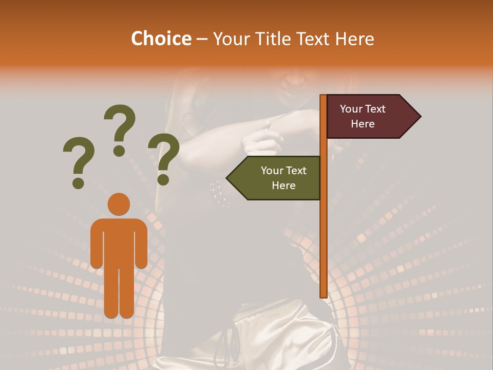 A Woman In A Black Dress Is Dancing PowerPoint Template