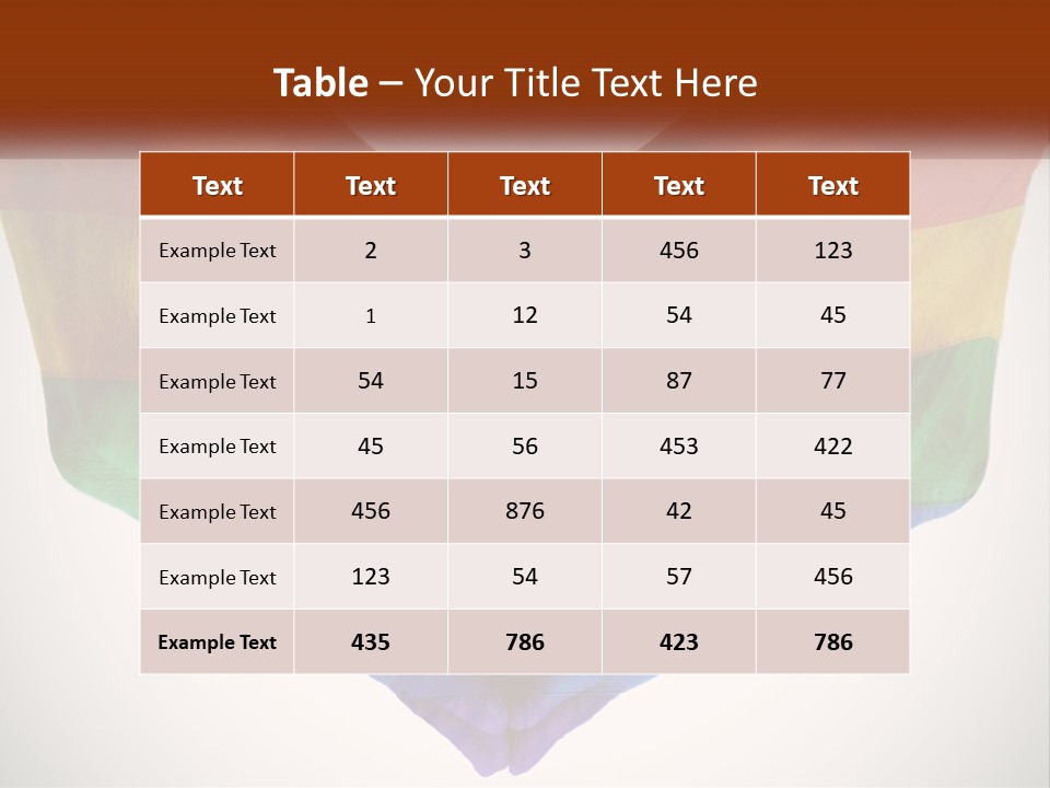 Two Hands In The Shape Of A Heart With The Colors Of The Rainbow Painted On PowerPoint Template