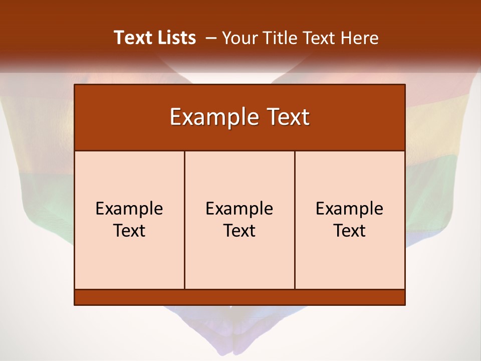 Two Hands In The Shape Of A Heart With The Colors Of The Rainbow Painted On PowerPoint Template