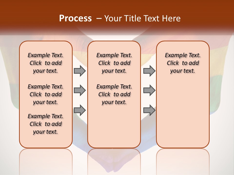 Two Hands In The Shape Of A Heart With The Colors Of The Rainbow Painted On PowerPoint Template