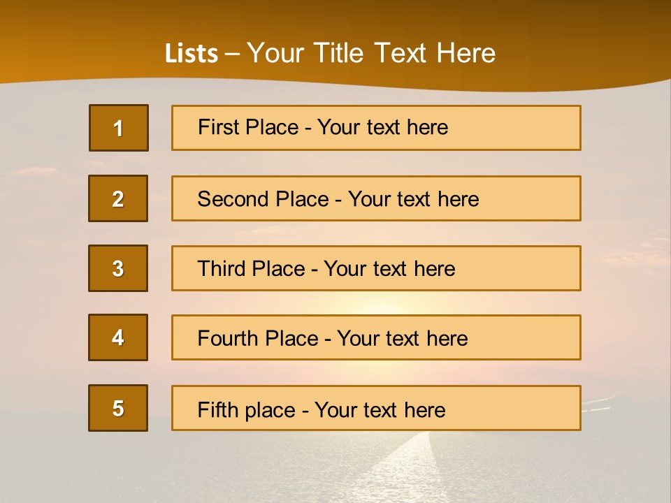 A Road With A Sunset In The Background PowerPoint Template