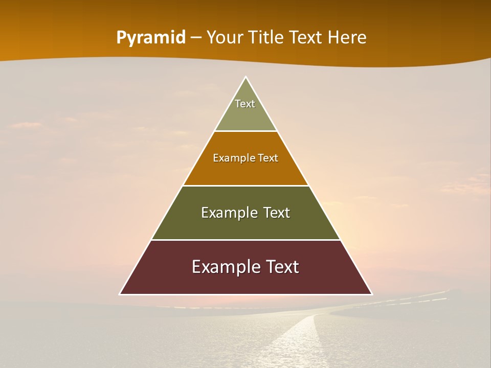 A Road With A Sunset In The Background PowerPoint Template