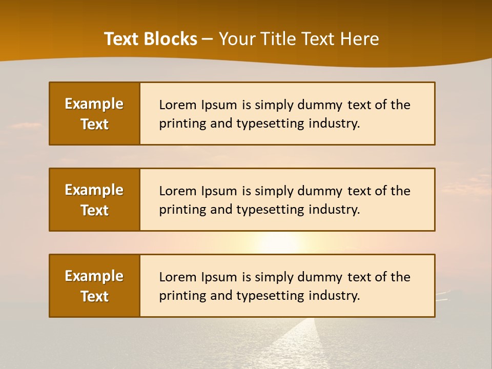 A Road With A Sunset In The Background PowerPoint Template