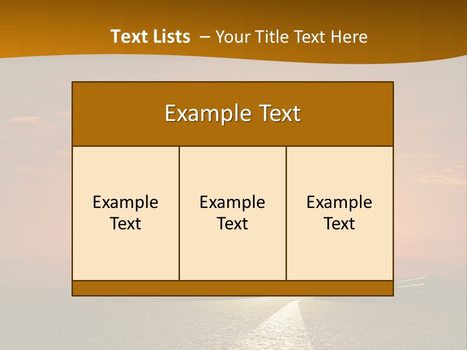 A Road With A Sunset In The Background PowerPoint Template