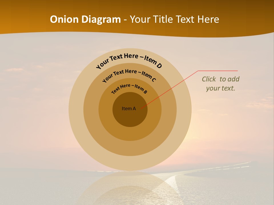 A Road With A Sunset In The Background PowerPoint Template