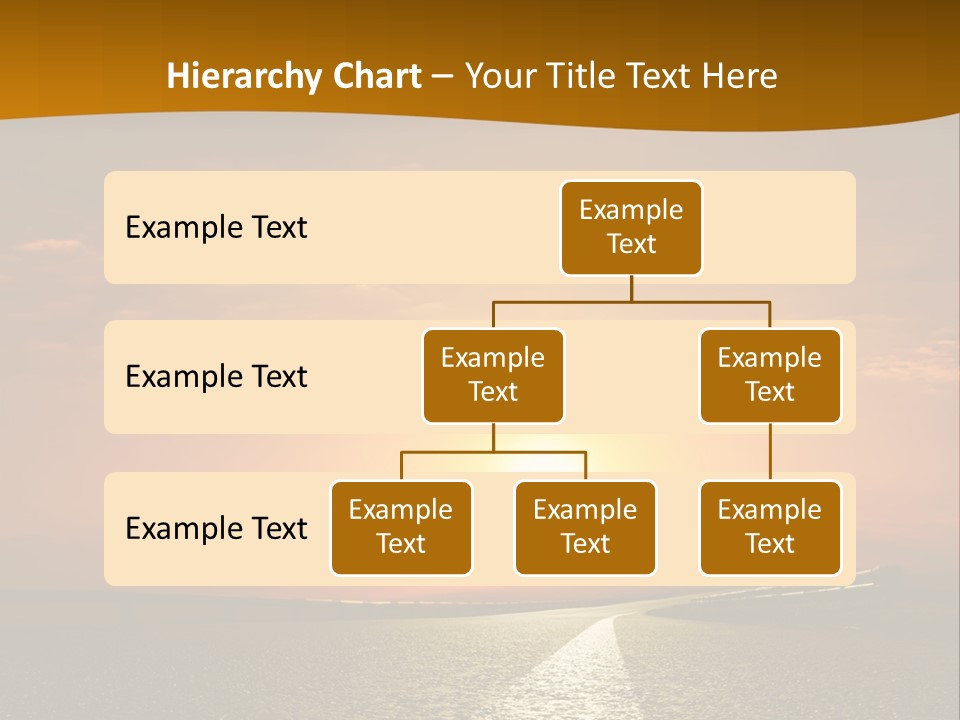A Road With A Sunset In The Background PowerPoint Template