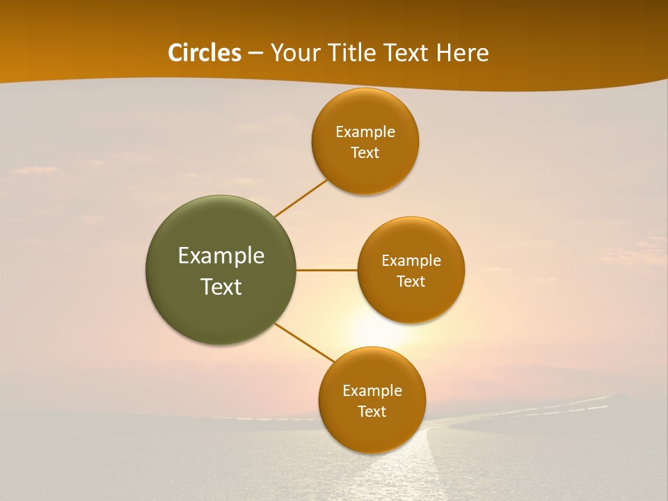 A Road With A Sunset In The Background PowerPoint Template