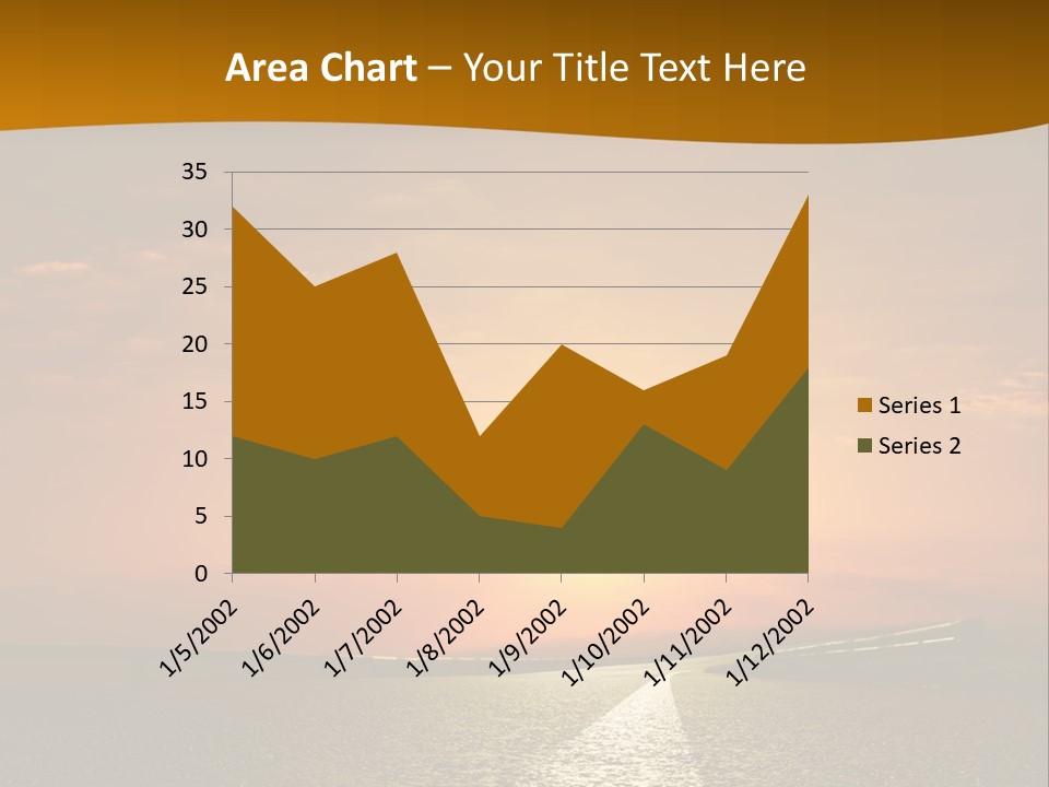 A Road With A Sunset In The Background PowerPoint Template