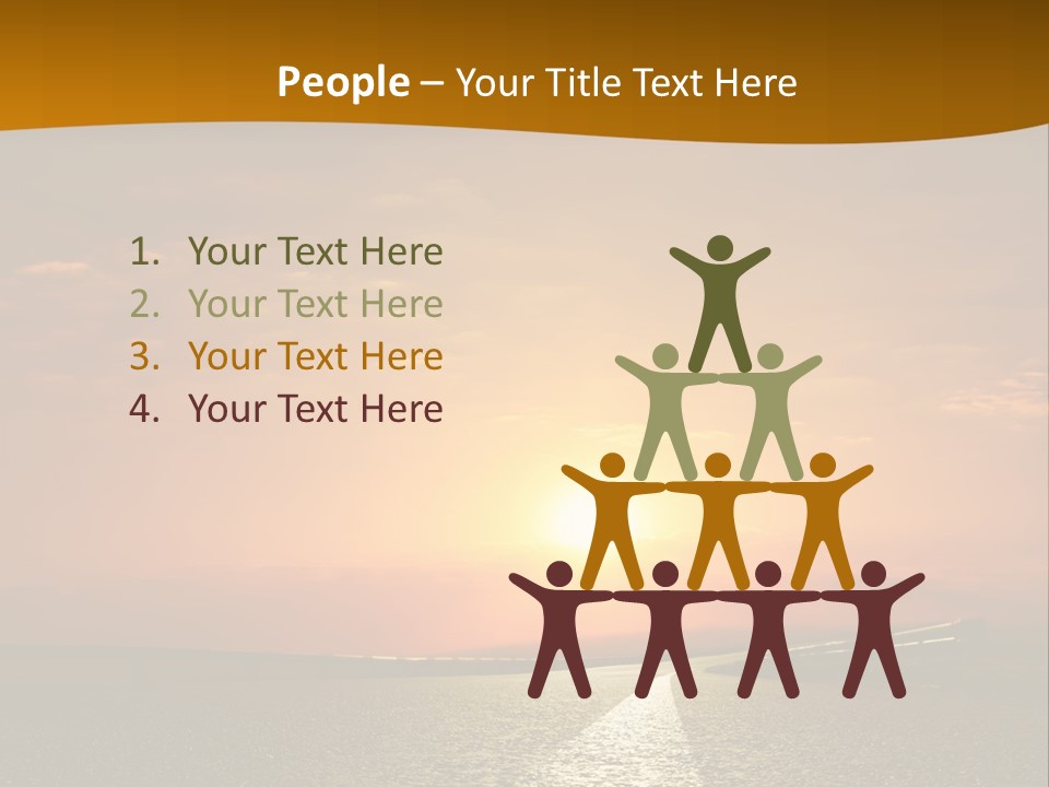 A Road With A Sunset In The Background PowerPoint Template