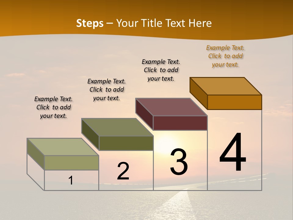 A Road With A Sunset In The Background PowerPoint Template