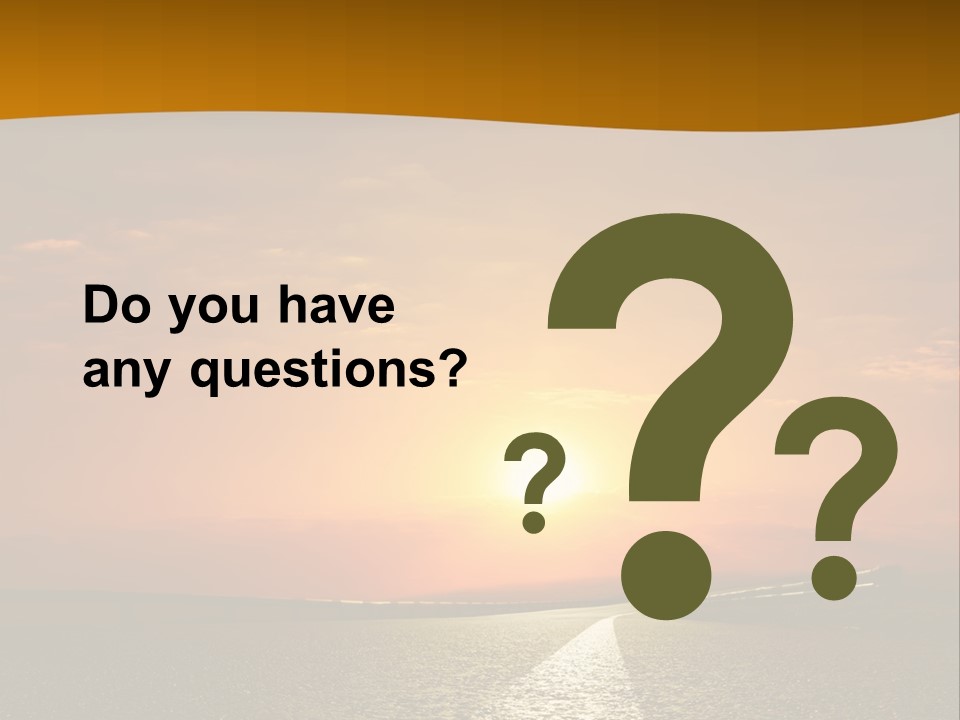 A Road With A Sunset In The Background PowerPoint Template