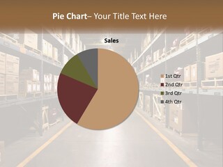 A Large Warehouse Filled With Lots Of Shelves PowerPoint Template