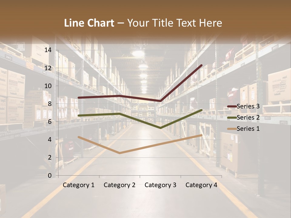 A Large Warehouse Filled With Lots Of Shelves PowerPoint Template